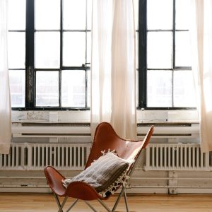 Leather-Clad Leisure Chair